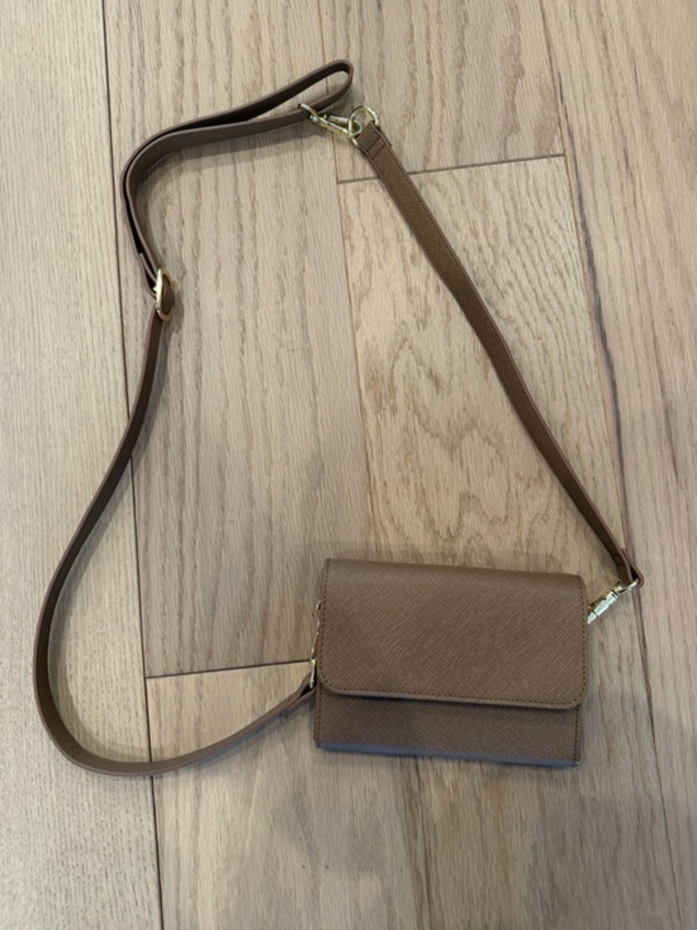 NWOT Loft Brown Crossbody Wallet Bag